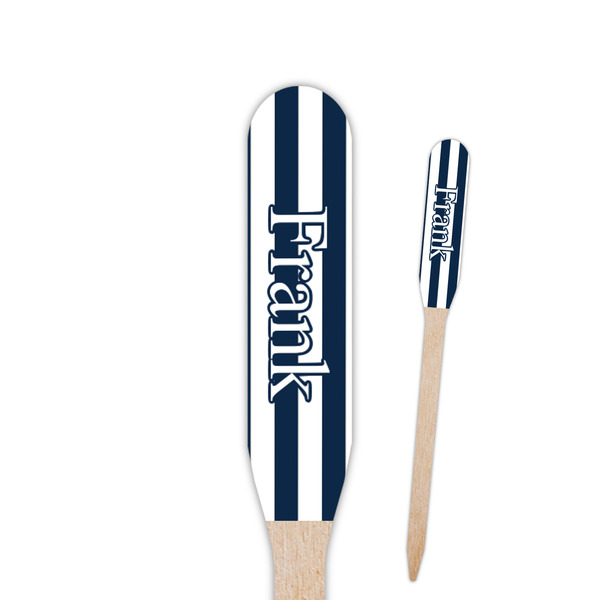 Custom Horizontal Stripe Paddle Wooden Food Picks (Personalized)