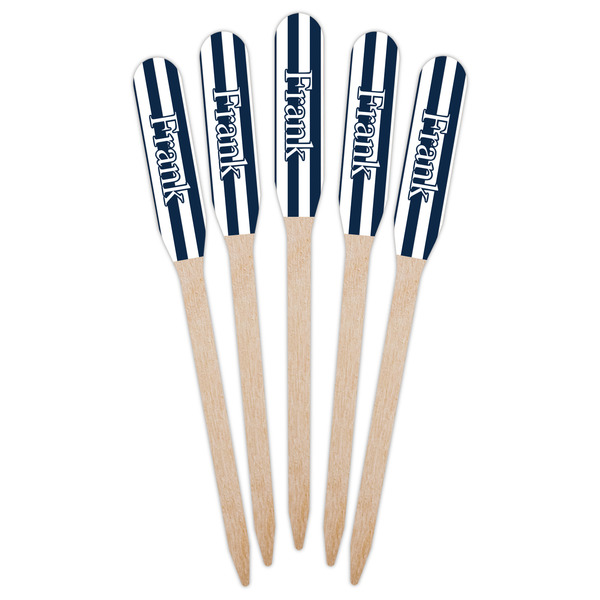 Horizontal Stripe Wooden Food Pick - Paddle - Fan View