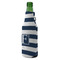 Horizontal Stripe Zipper Bottle Cooler - ANGLE (bottle)