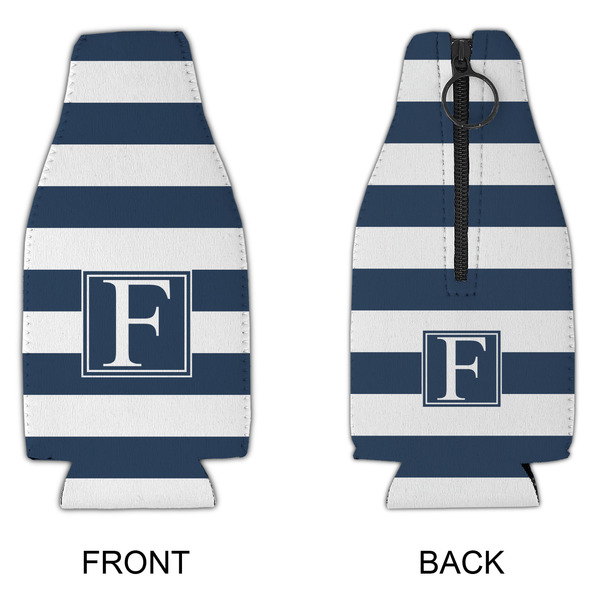 Horizontal Stripe Zipper Bottle Cooler - APPROVAL