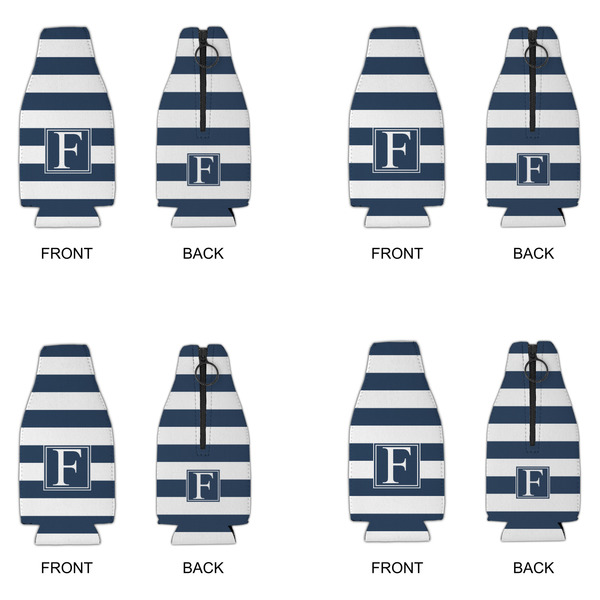 Horizontal Stripe Zipper Bottle Cooler - Set of 4 - APPROVAL