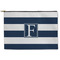 Horizontal Stripe Zipper Pouch - Large - 12.5"x8.5" (Personalized)