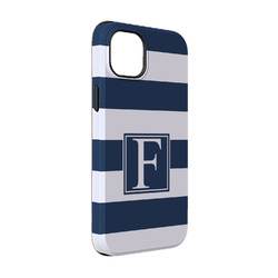 Horizontal Stripe iPhone Case - Rubber Lined - iPhone 14 (Personalized)