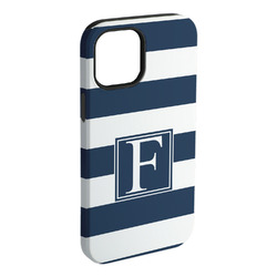 Horizontal Stripe iPhone Case - Rubber Lined - iPhone 15 Plus (Personalized)