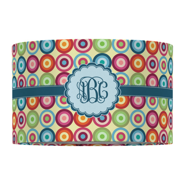 Retro Circles 12" Drum Lampshade - FRONT (Fabric)