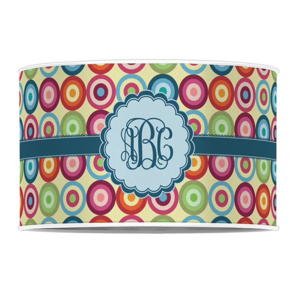 Retro Circles 12" Drum Lampshade - FRONT (Poly Film)