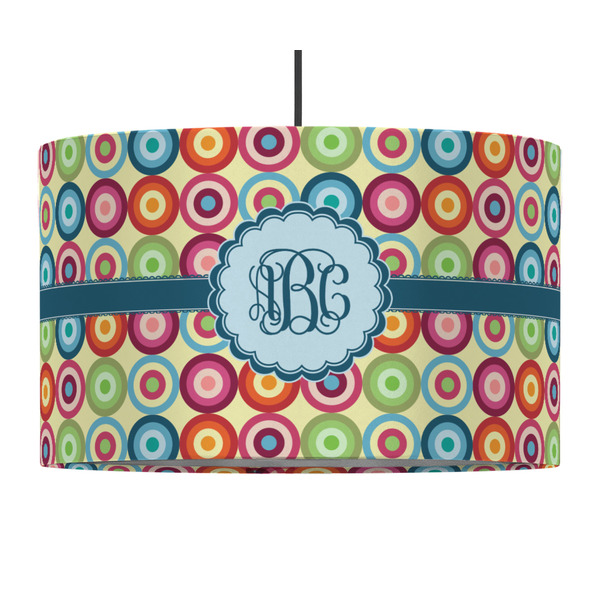 Retro Circles 12" Drum Lampshade - PENDANT (Fabric)