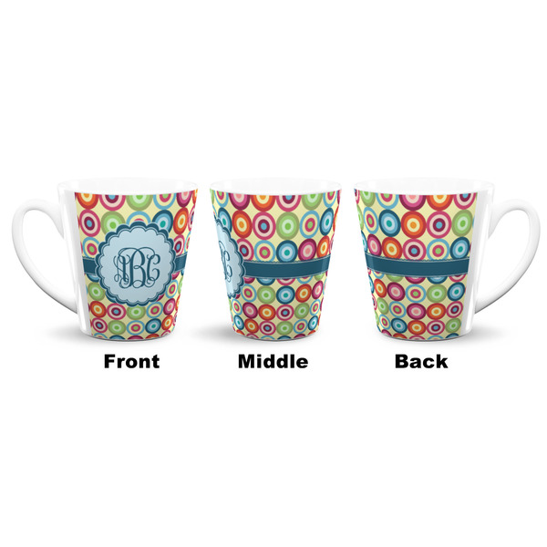 Retro Circles 12 Oz Latte Mug - Approval