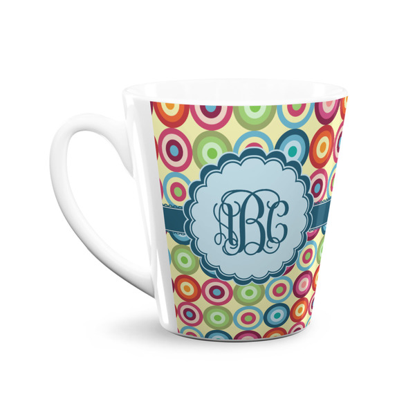 Retro Circles 12 Oz Latte Mug - Front