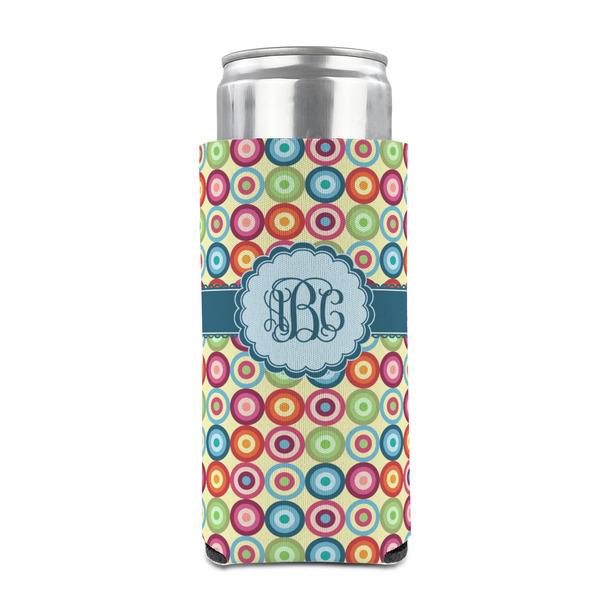 Retro Circles 12oz Tall Can Sleeve - FRONT (on can)