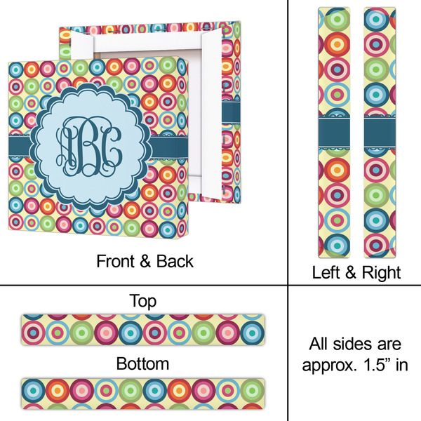 Retro Circles 12x12 - Canvas Print - Approval