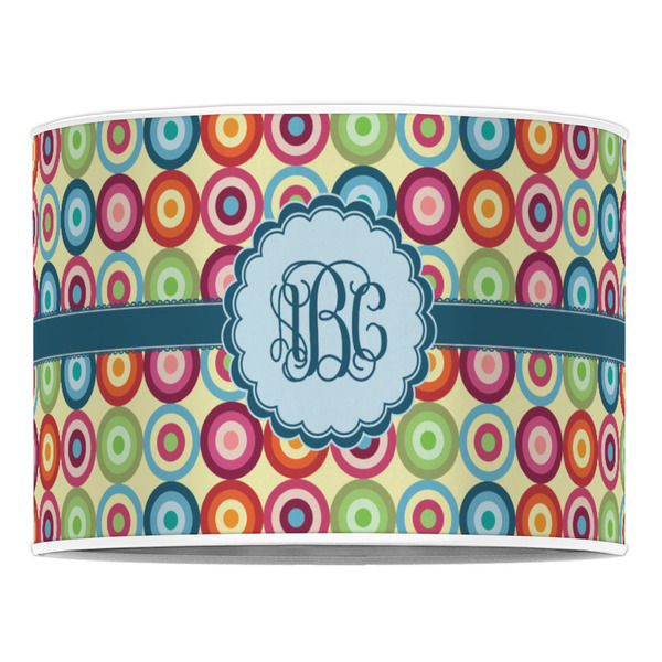Retro Circles 16" Drum Lampshade - FRONT (Poly Film)