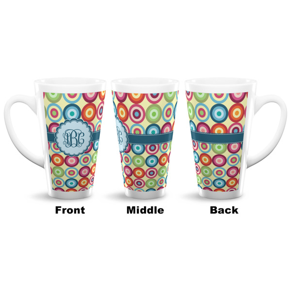 Retro Circles 16 Oz Latte Mug - Approval