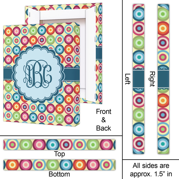 Retro Circles 16x20 - Canvas Print - Approval