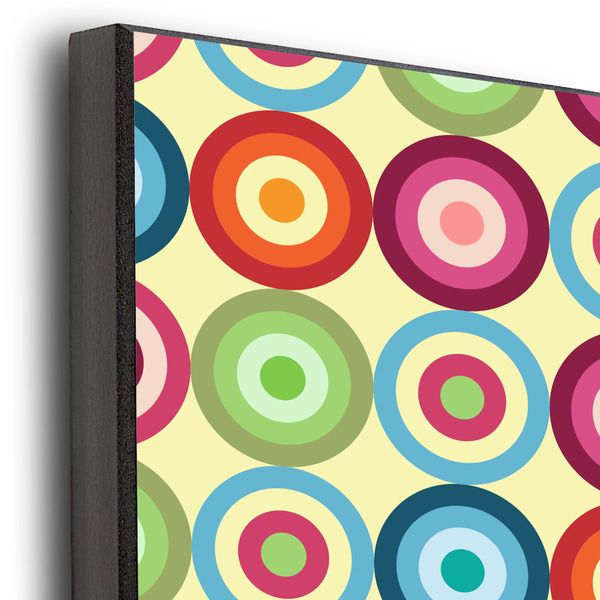 Retro Circles 16x20 Wood Print - Closeup