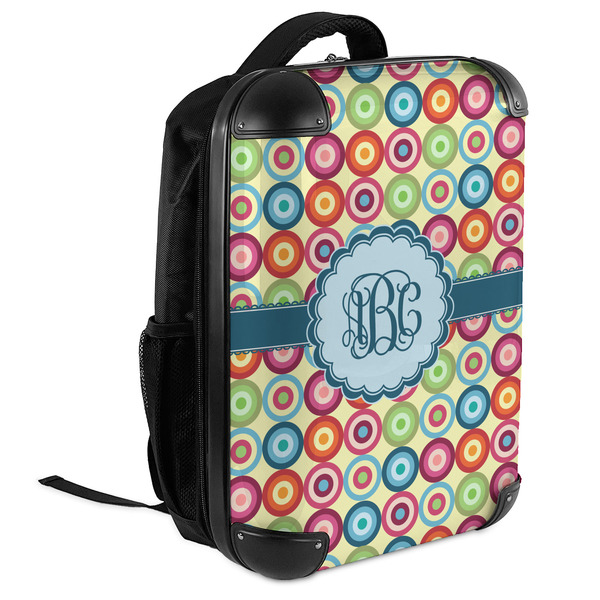Retro Circles 18" Hard Shell Backpacks - ANGLED VIEW