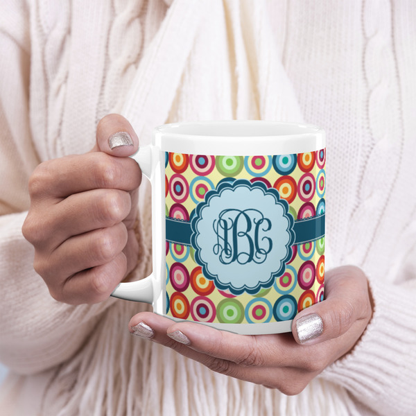 Retro Circles 20oz Coffee Mug - LIFESTYLE