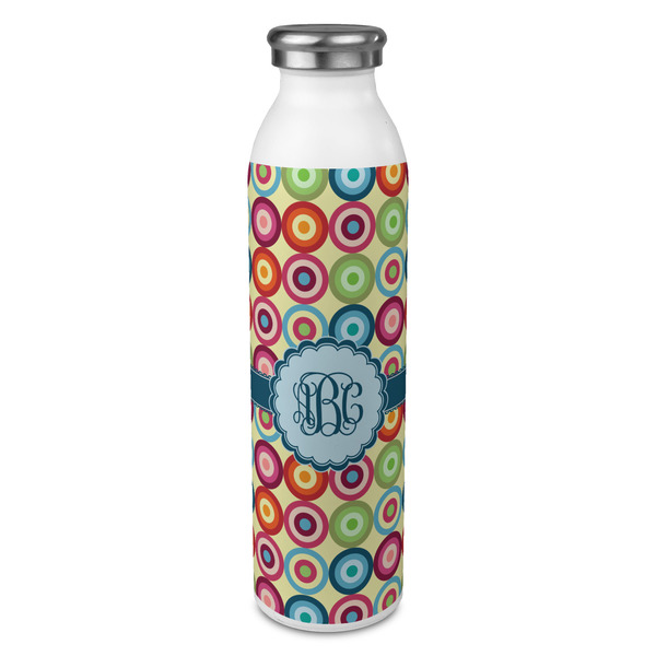 Custom Retro Circles 20oz Stainless Steel Water Bottle - Full Print (Personalized)