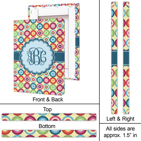 Retro Circles 20x30 - Canvas Print - Approval