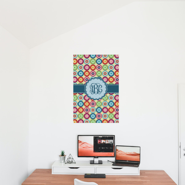 Retro Circles 20x30 - Matte Poster - On the Wall