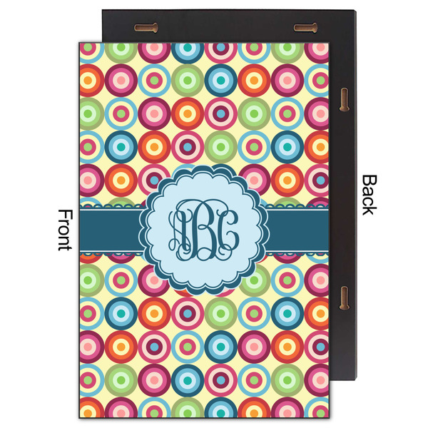 Retro Circles 20x30 Wood Print - Front & Back View