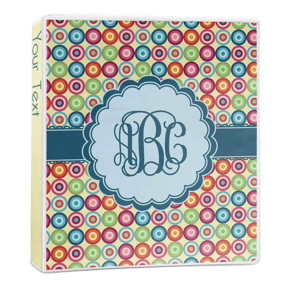 Custom Retro Circles 3-Ring Binder - 1 inch (Personalized)