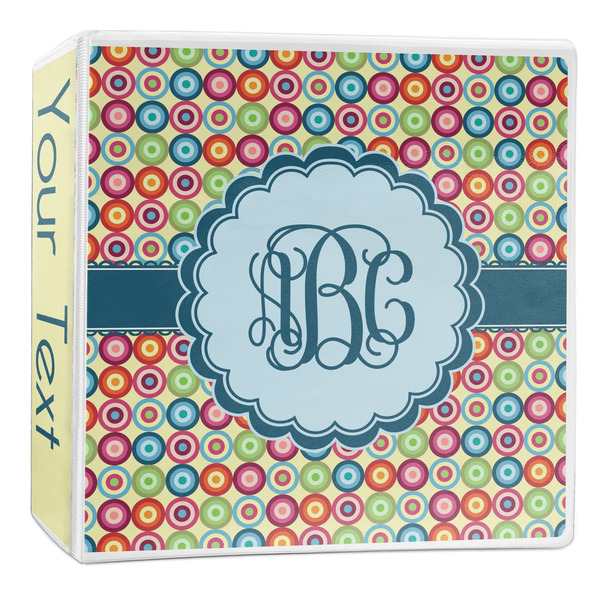Custom Retro Circles 3-Ring Binder - 2 inch (Personalized)