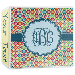 Retro Circles 3-Ring Binder - 3 inch (Personalized)