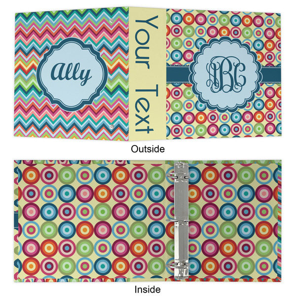 Retro Circles 3 Ring Binders - Full Wrap - 2" - APPROVAL