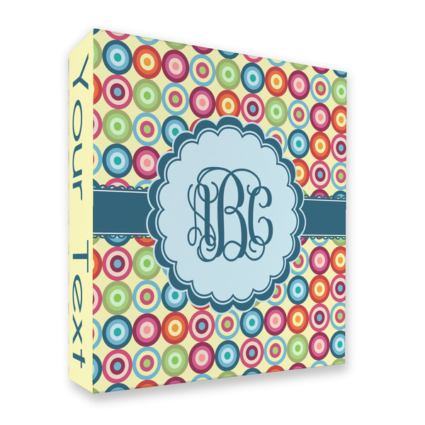 Retro Circles 3 Ring Binders - Full Wrap - 2" - FRONT
