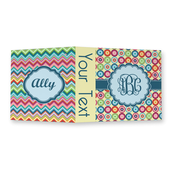 Retro Circles 3 Ring Binders - Full Wrap - 2" - OPEN OUTSIDE