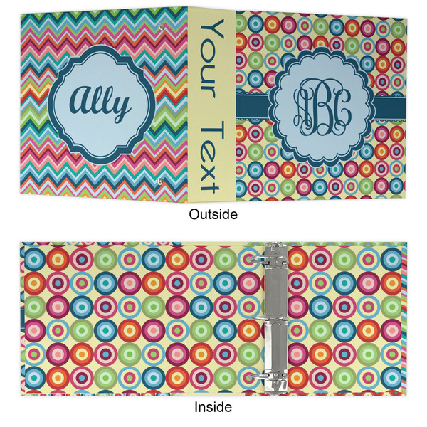 Retro Circles 3 Ring Binders - Full Wrap - 3" - APPROVAL