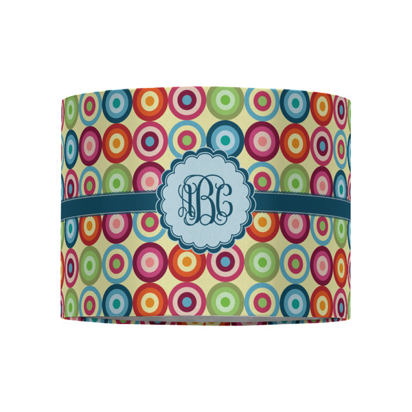 Retro Circles 8" Drum Lampshade - FRONT (Fabric)