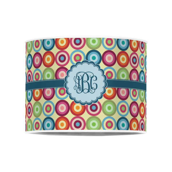 Retro Circles 8" Drum Lampshade - FRONT (Poly Film)
