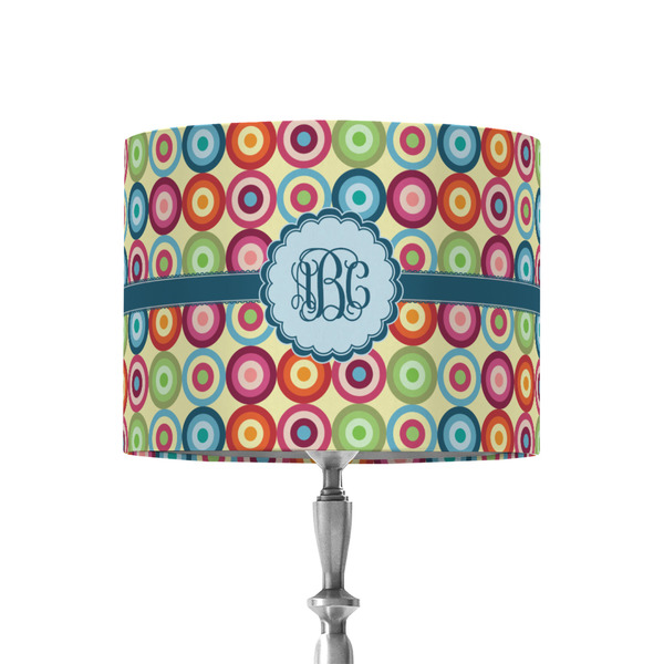 Custom Retro Circles 8" Drum Lamp Shade - Fabric (Personalized)