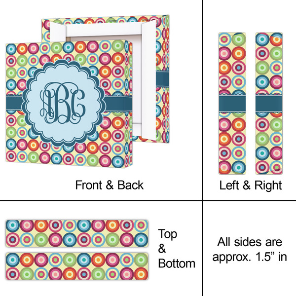 Retro Circles 8x8 - Canvas Print - Approval