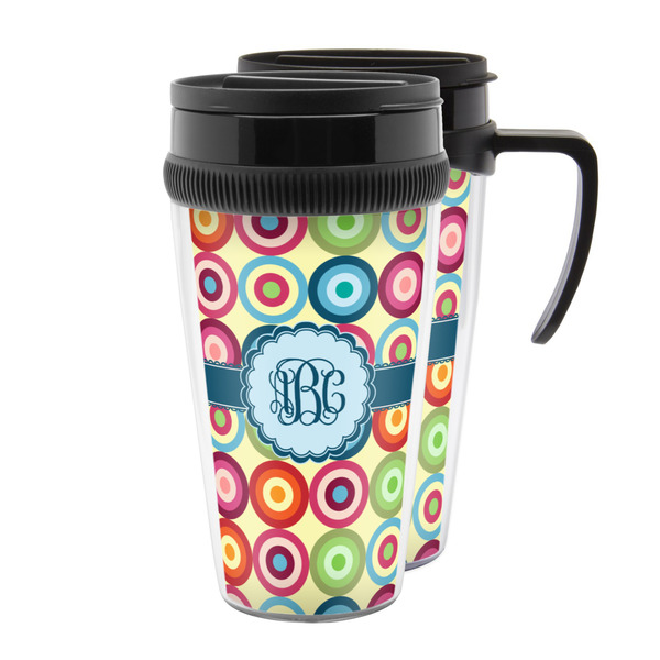Custom Retro Circles Acrylic Travel Mug (Personalized)
