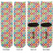 Retro Circles Adult Crew Socks - Double Pair - Front and Back - Apvl