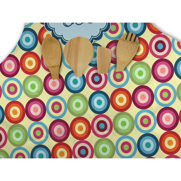 Retro Circles Apron - Pocket Detail with Props