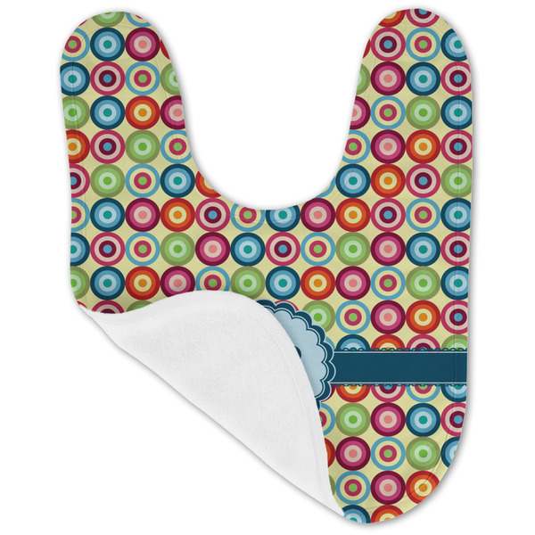 Retro Circles Baby Bib - AFT folded