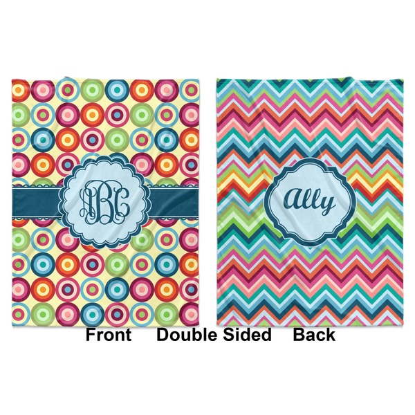 Retro Circles Baby Blanket (Double Sided - Printed Front and Back)