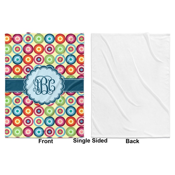 Retro Circles Baby Blanket (Single Side - Printed Front, White Back)