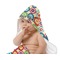 Retro Circles Baby Hooded Towel on Child