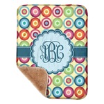Retro Circles Sherpa Baby Blanket - 30" x 40" w/ Monograms