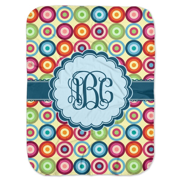 Custom Retro Circles Baby Swaddling Blanket (Personalized)