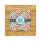 Retro Circles Bamboo Trivet with 6" Tile - FRONT