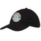 Retro Circles Baseball Cap - Black (Personalized)
