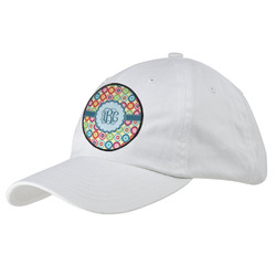 Retro Circles Baseball Cap - White (Personalized)