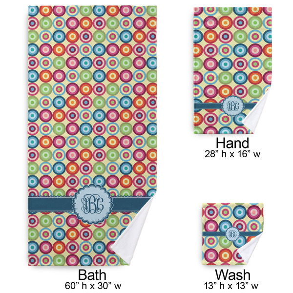 Retro Circles Bath Towel Sets - 3-piece - Approval