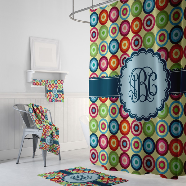 Retro Circles Bath Towel Sets - 3-piece - In Context